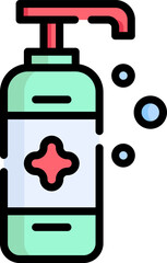 liquid soap Illustration on a white background.