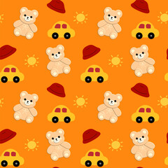 seamless pattern with funny animals