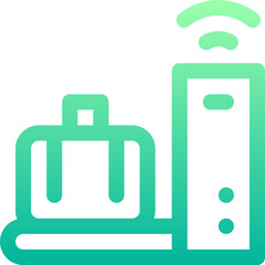 luggage scan Illustration on a white background.