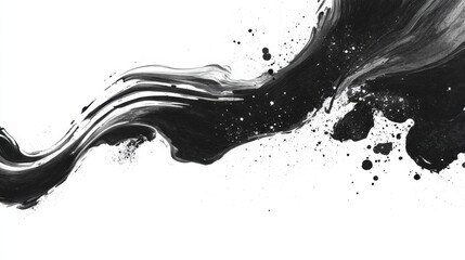Black ink sketch illustration featuring abstract elements creating a unique background with ample space for custom text overlays