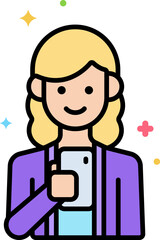 millennial Illustration on a white background.