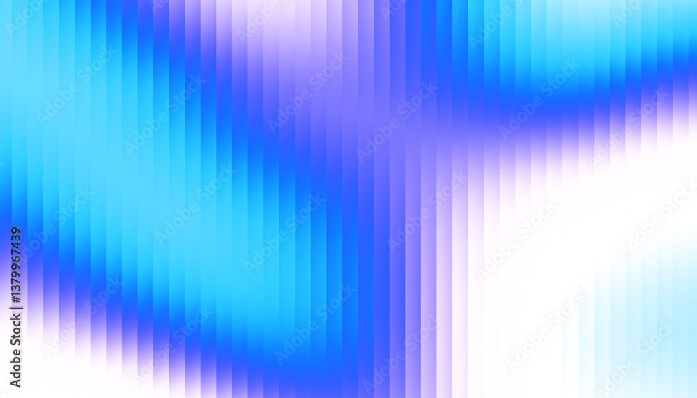 Poster Fractal Glass Gradient Texture. Reed vertical lines patterned glass, overlay with transparent background. Universal blue black background stylish gradient