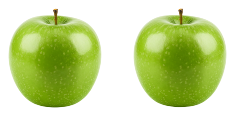 新鮮な緑リンゴ二個