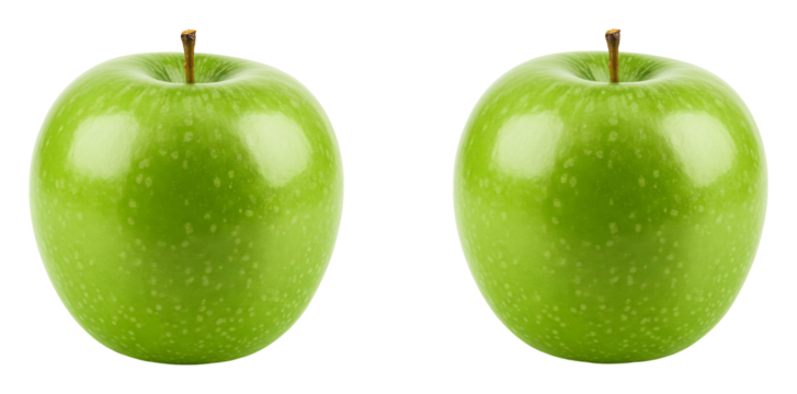 新鮮な緑リンゴ二個
