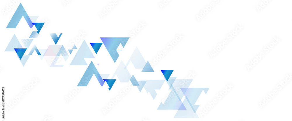 Poster abstract blue triangle modern template for business or technology presentation