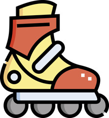 rollerskate Illustration on a white background