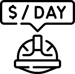 salary Illustration on a white background