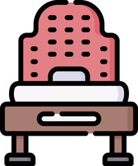 single bed Illustration on a white background