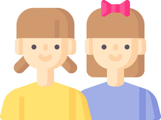 sister (2) Illustration on a white background