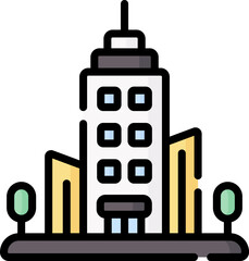skyscraper Illustration on a white background