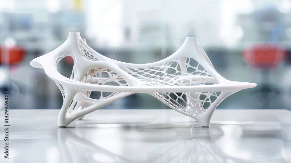 Poster innovative additive manufacturing showcase modern workshop 3d design tech environment close-up view 