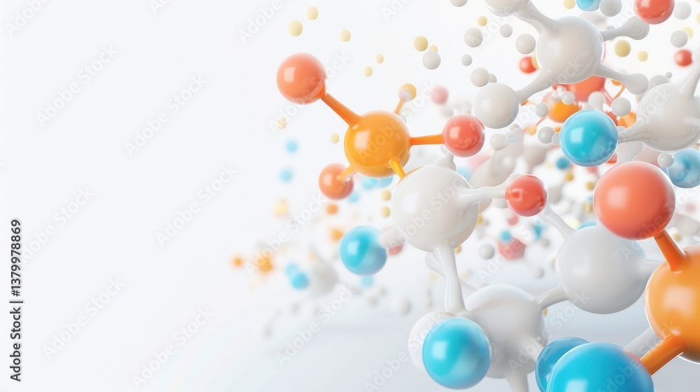 Poster dynamic molecular structure visualization scientific research lab high-resolution gigapixel image ab