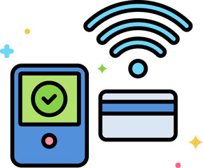 rfid Illustration on a white background