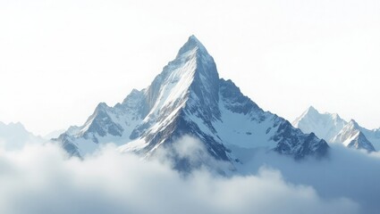 Fototapeta premium Snowy peaks pierce the winter sky in a vast alpine landscape of Mount Cook National Park