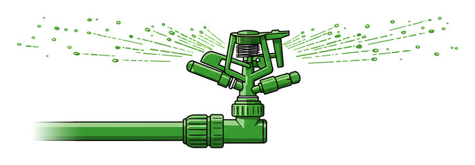 緑パイプ噴水機爽快散水
