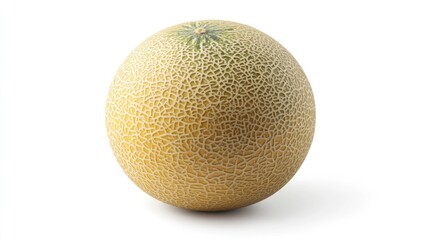 Whole Cantaloupe Melon on White Background for Food Photography Projects