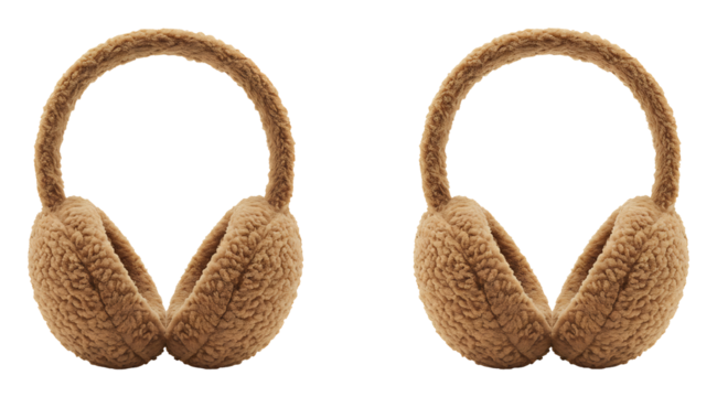 ふわふわあったか耳あて ブラウン
