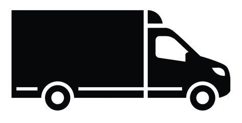 Delivery truck icon. Vector icon isolated on white background