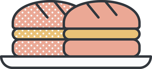 appetizer Illustration on a white background