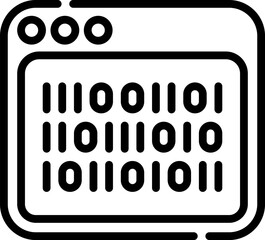 binary code Illustration on a white background