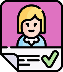 candidate Illustration on a white background