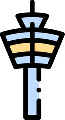 control tower Illustration on a white background