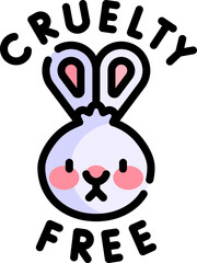 cruelty free Illustration on a white background