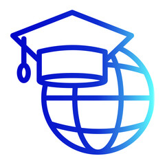 Scholarship Icon Line Gradient Style for Scholarship Pack Icon Themes