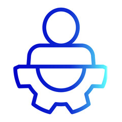 Student Icon Line Gradient Style for Scholarship Pack Icon Themes