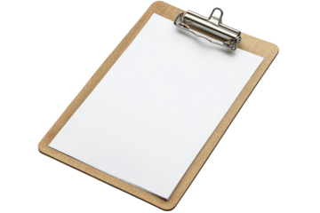 A blank clipboard ready for ideas in a creative workspace during a bright morning