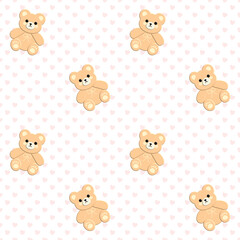 Fototapeta premium seamless pattern with teddy bear