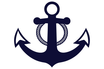 Simple anchor icon on a white background