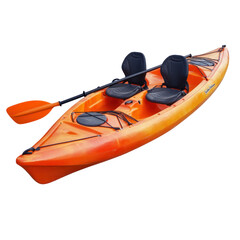 Double Paddle Kayak on transparent background