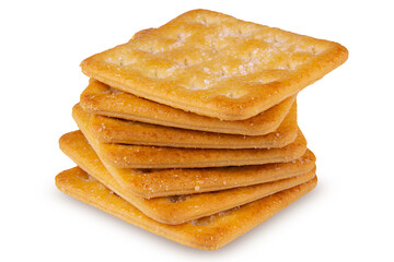 cracker biscuits isolated on white, transparent background. png file