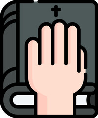 oath Illustration on a white background