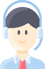 operator Illustration on a white background