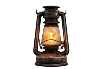 Rustic lantern illuminating a cozy corner in a dimly lit room during a serene evening