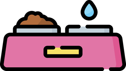 pet bowl Illustration on a white background