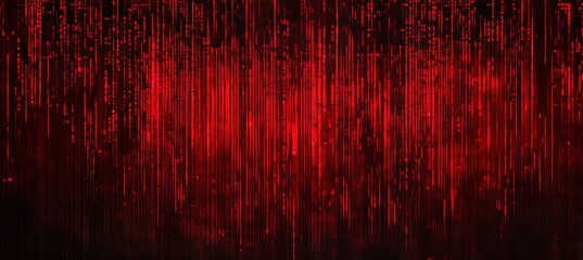 Red Binary Digits Cyberspace Data Code Technology Futuristic Digital Flow Background Virtual Stream