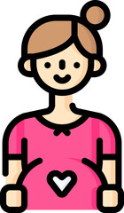 pregnancy Illustration on a white background.