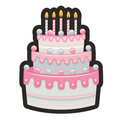 birthday cake with candles