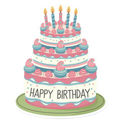 birthday cake with candles