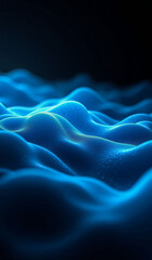 Obraz premium Abstract blue waves with a futuristic energy theme