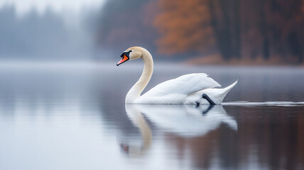 Obraz premium swan on the lake