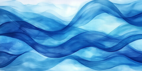 Soft, translucent blue layers of waves suggesting movement and fluidity.