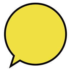 吹き出し　丸　イラスト　黄色