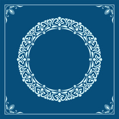 ornamental carved mandala round frame