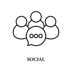 Icon a social, isolated against a clean background.