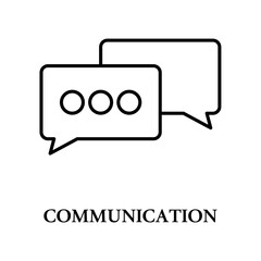 Fototapeta premium Icon a communication, isolated against a clean background.