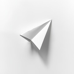 Fototapeta premium clean shot of a paper plane on white background